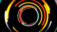 Brightly Colored Circles Form A Looping Visual Background Video