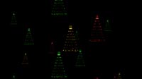 Christmas Trees Made Of Lights Multi Colored Invasion