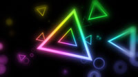 Colorful Triangles And Circles In VJ Tunnel Style Looping Video Background