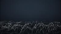 Dark High Tech Background With Abstract Moving Polygon Grid