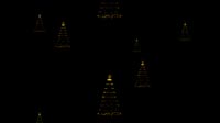 Golden Christmas Trees Made Of Lights Invasion