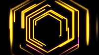 Hexagon Style Looping Video Background In Yellow Looping Endlessly