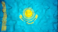 Kazakh Flag Video Loop