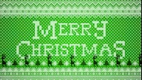 Knitted Merry Christmas 1 Green