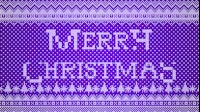 Knitted Merry Christmas 2 Purple