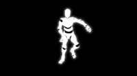 Robot Dancing With Bright Light Switching On And Off