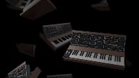 Vintage Synthesizer Falling Down
