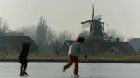 Iceskating Holland Windmill